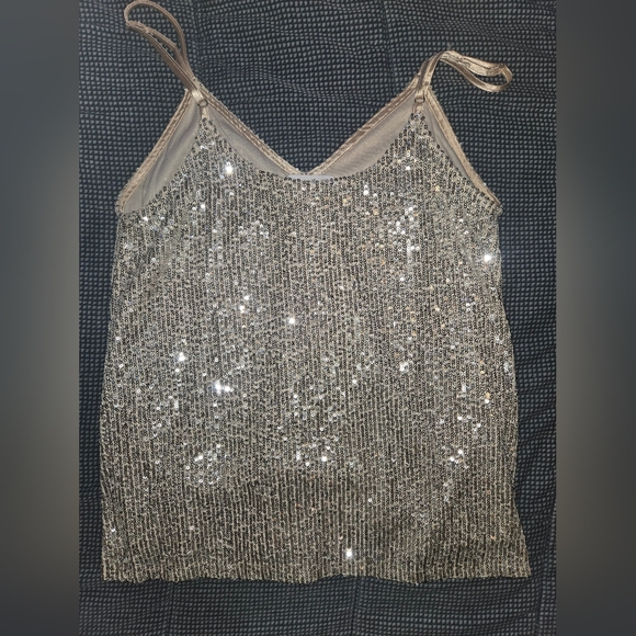CJLA Champagne Sequin Women's Top - Picture 3 of 4